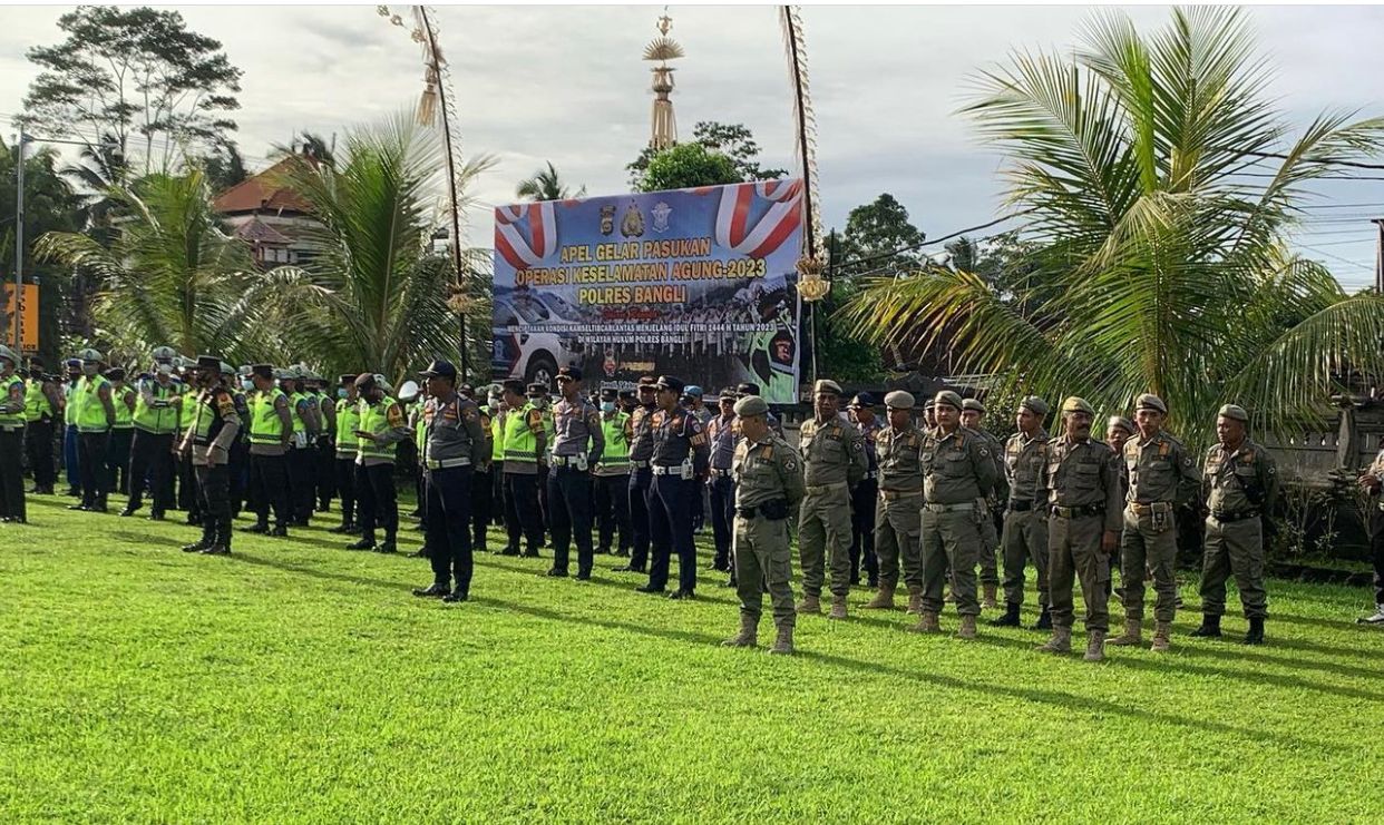 Apel gelar Pasukan Keselamatan agung di polres Bangli