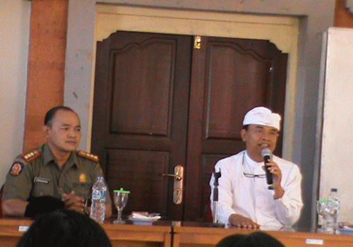 Pengarahan Bupati Bangli dalam rangka pengamanan Pemilu tahun 2014