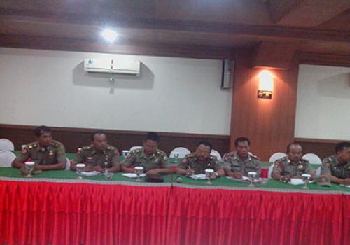 Rapat Teknis dukungan pengamanan Pemilu 2014 yang diikuti oleh  Satpol PP Se-bali di Denpasar